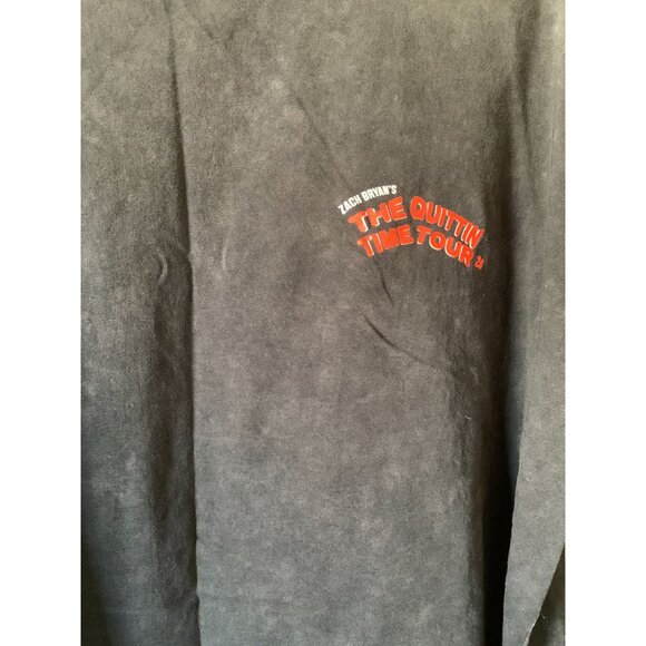 Zach Bryans Quittin Time Tour 2024 Vintage-Style Graphic T-Shirt - Picture 2 of 5